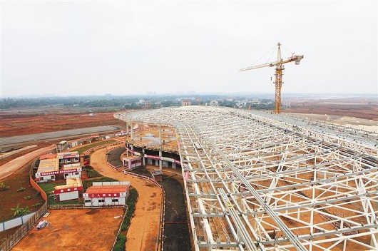 ?？诿捞m國際機場鋼結構建筑應用